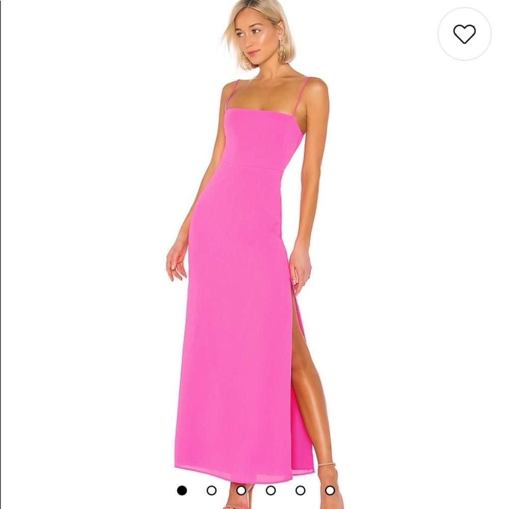 NWOT Superdown Addison Maxi Dress Gown Pink XS Revolve Sold Out Online